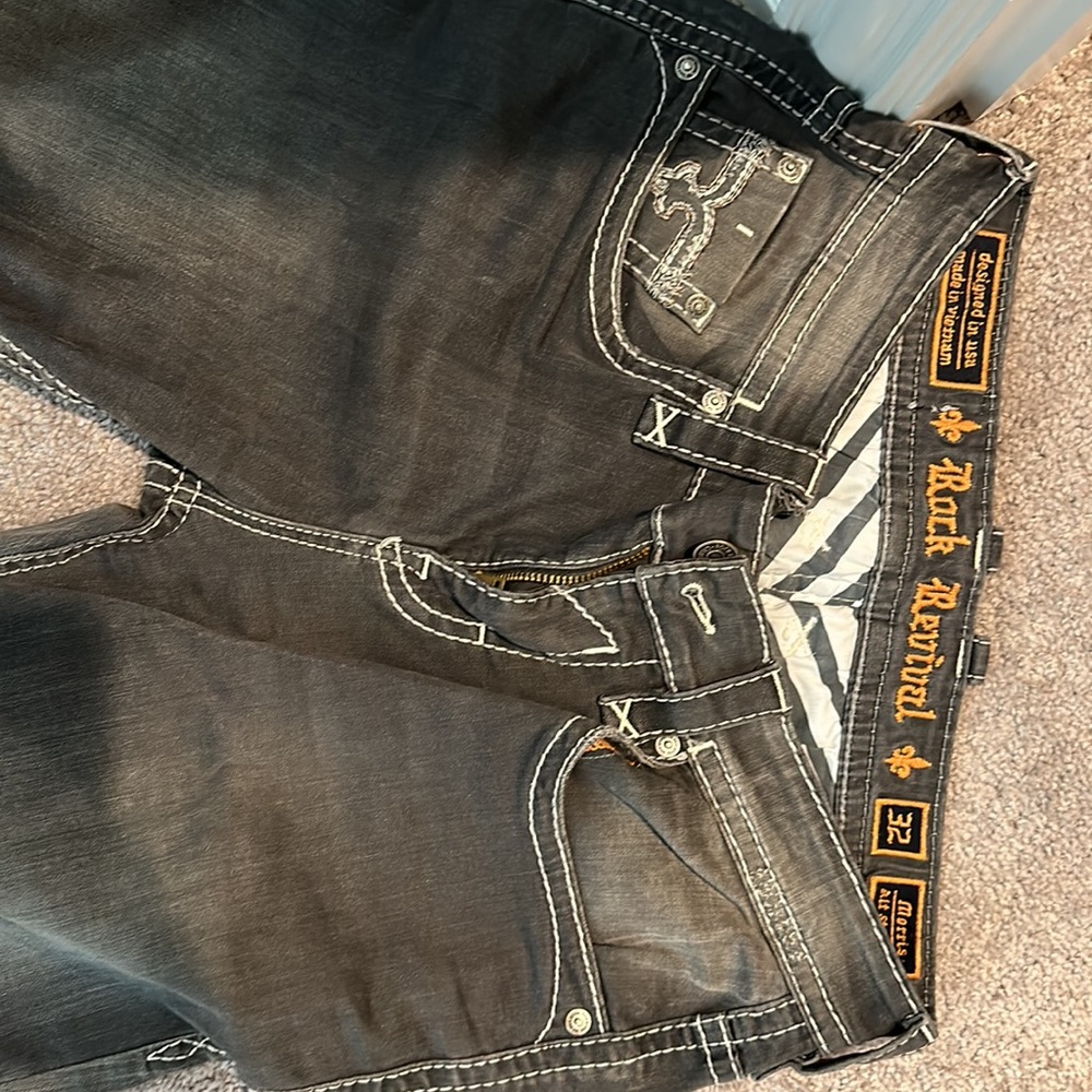 Rock Revival Gray Jeans Great Condition View 5